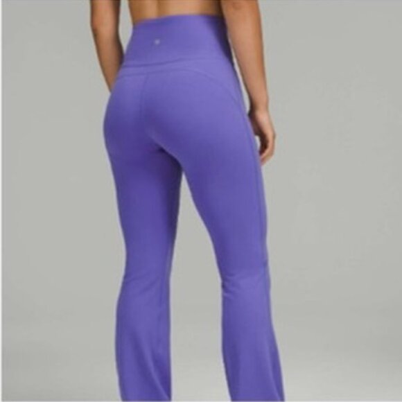 Lululemon Groove Super High-Rise Flared Pant Nulu Purple Size 14 - Picture 9 of 13